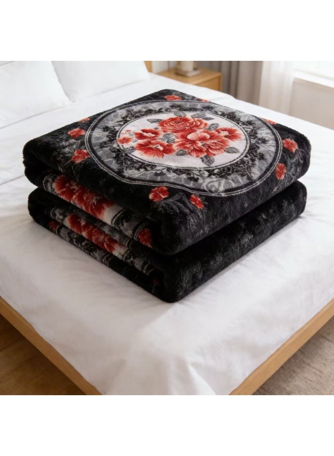 Bleco Black Extra Large and Thick Blanket,Comfortable and Warm Winter Blanket, Size 240X220CM, Suitable for Dormitories, Offices, Sofas, Living Rooms and Bedrooms. - Image 5